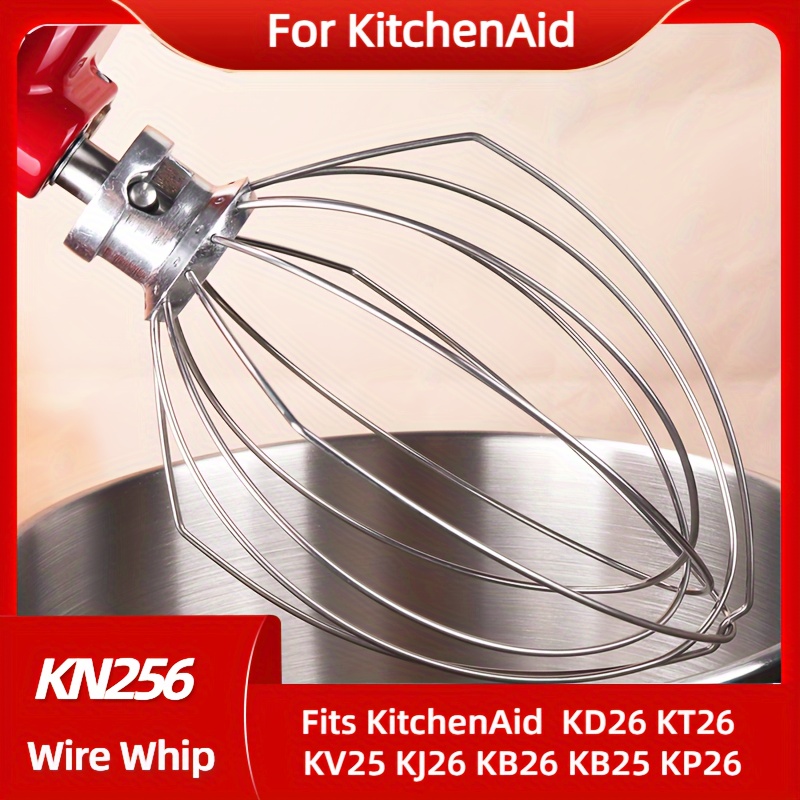 Commercial Kitchenaid - KN256WW 6QT roestvrijstalen draadzweep voor KitchenAid-mixer,