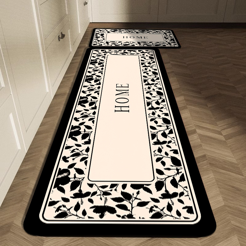 Commercial Kitchen Tile Flooring - Zwart witte geometrische tegel keukenmattenset Boho