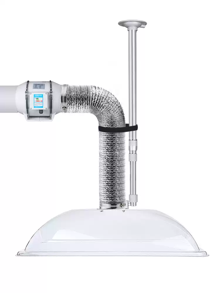 Commercial Exhaust Hood - Ronde Kap Moxa Rookafzuiger Mobiel Afzuigsysteem