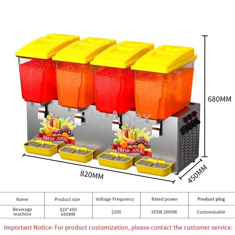 Commerciële 4-cilinder roerwer - Cold Drink Dispenser recensie en prijs