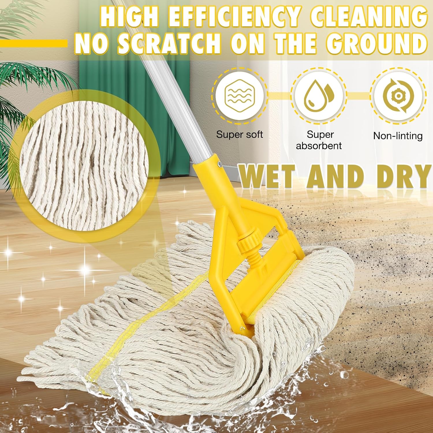 Industriële katoenen mop met l - Commercial Kitchen Tile Flooring recensie en prijs