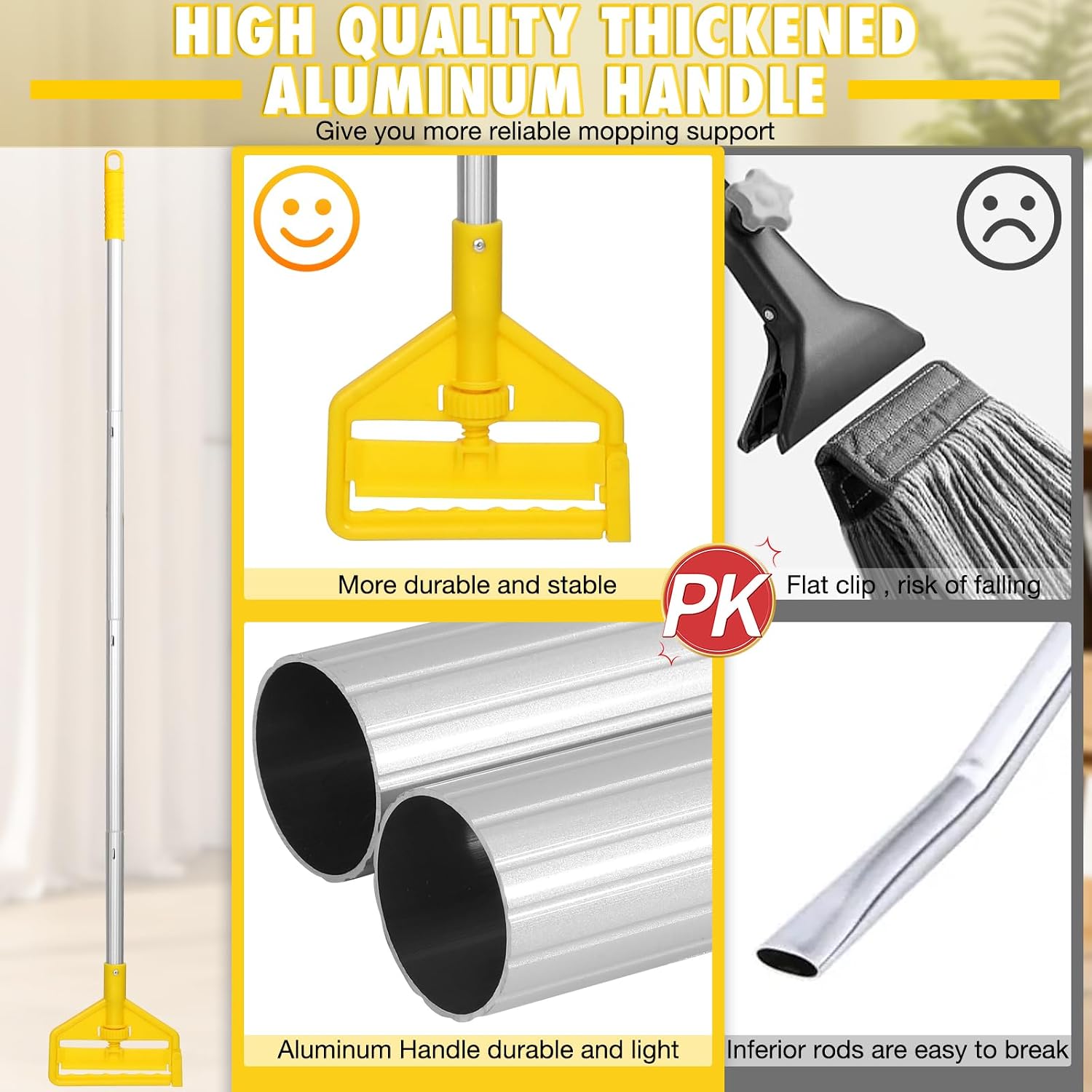 Industriële katoenen mop met l - Commercial Kitchen Tile Flooring recensie en prijs