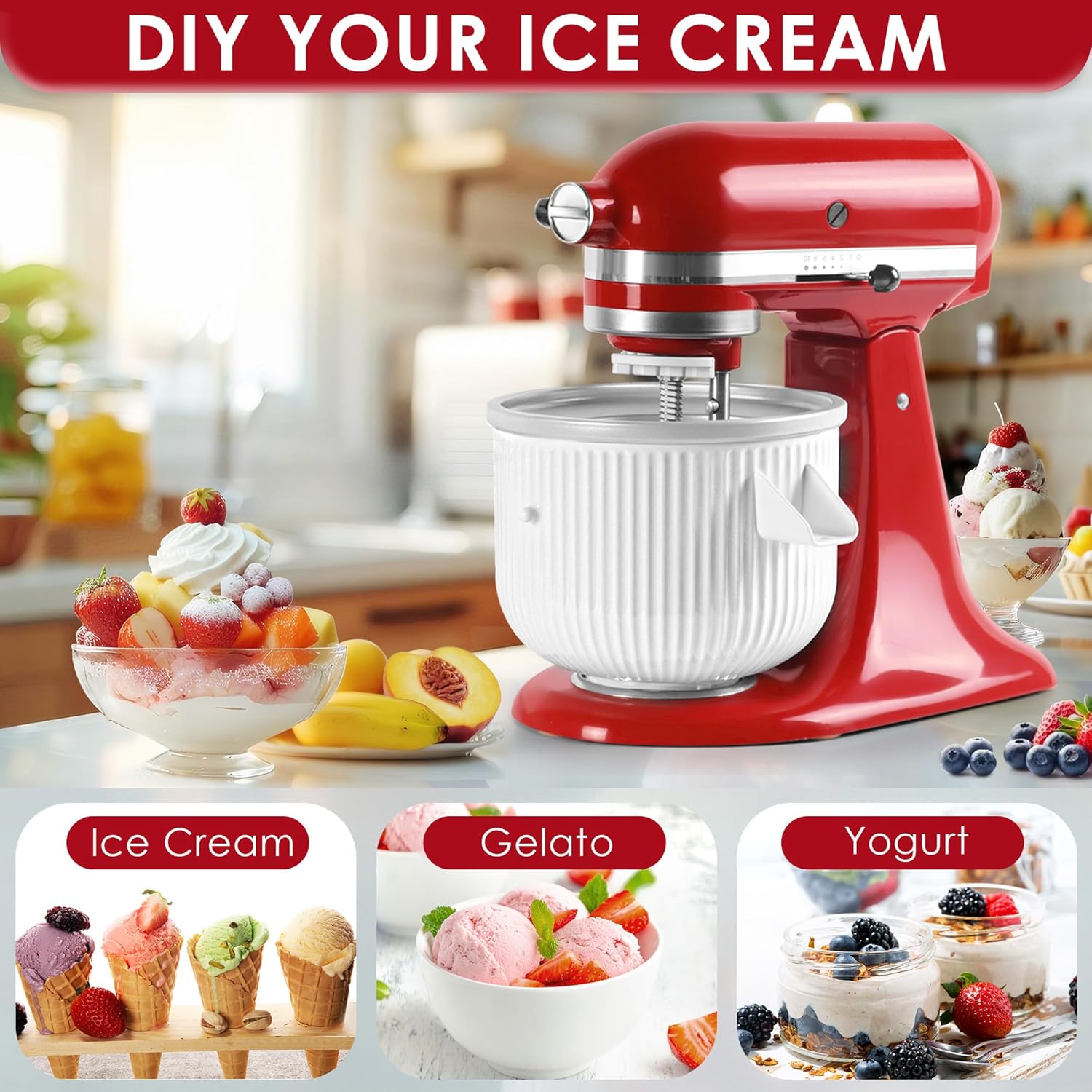 IJsmachine-opzetstuk voor Kitc - Commercial Kitchenaid recensie en prijs
